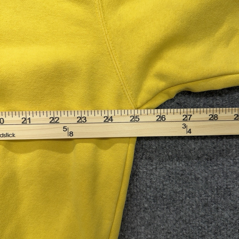 Fox Racing Hoodie Large Men's Y2K Yellow/Black Faded Biker Skater - Picture 4 of 6